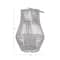 Hello Honey® 11.7" Whitewashed Round Hand-Woven Bamboo Lantern with Handle & Glass Insert